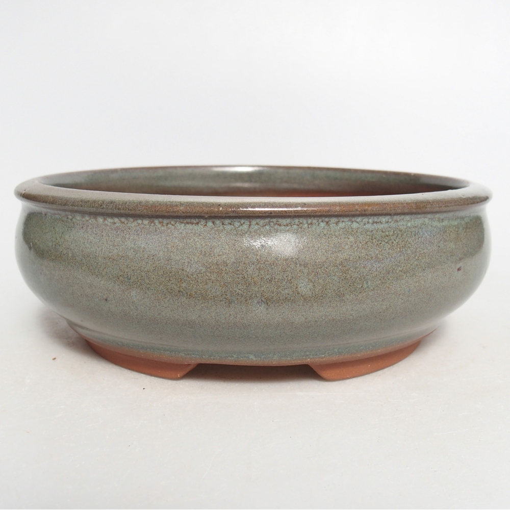 Bonsaischale aus Keramik 16,5 x 16,5 x 5,5 cm, grün