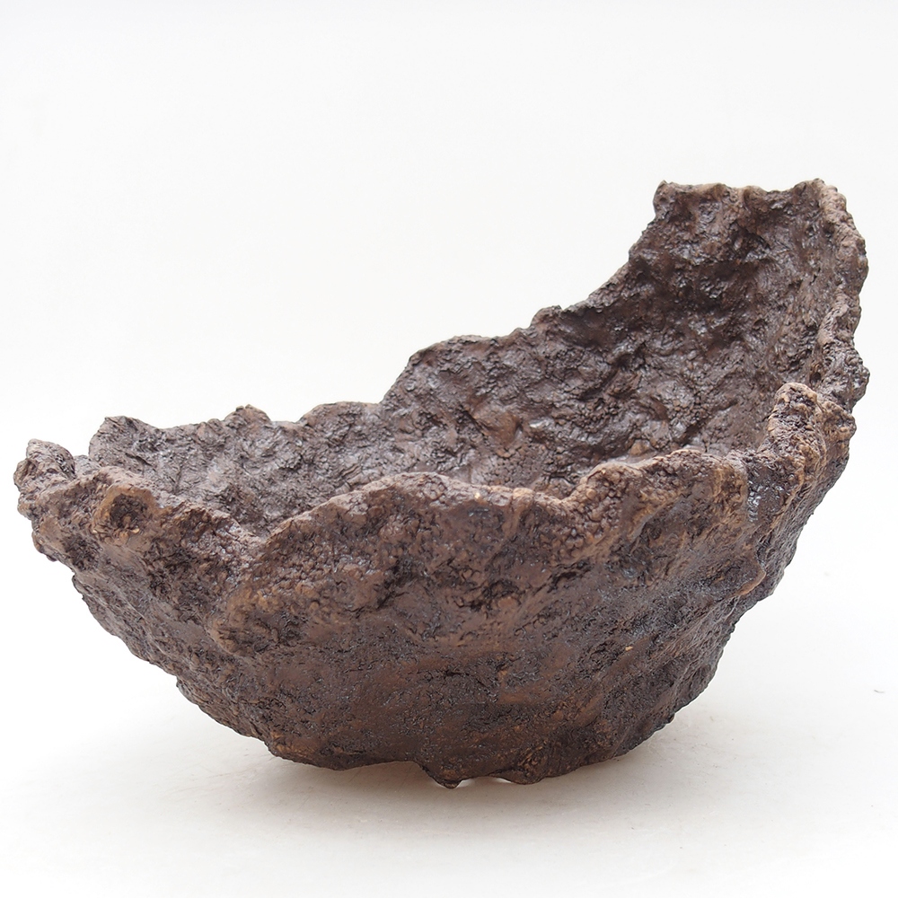 Keramikschale 24,5 x 23 x 20 cm, braun Farbe