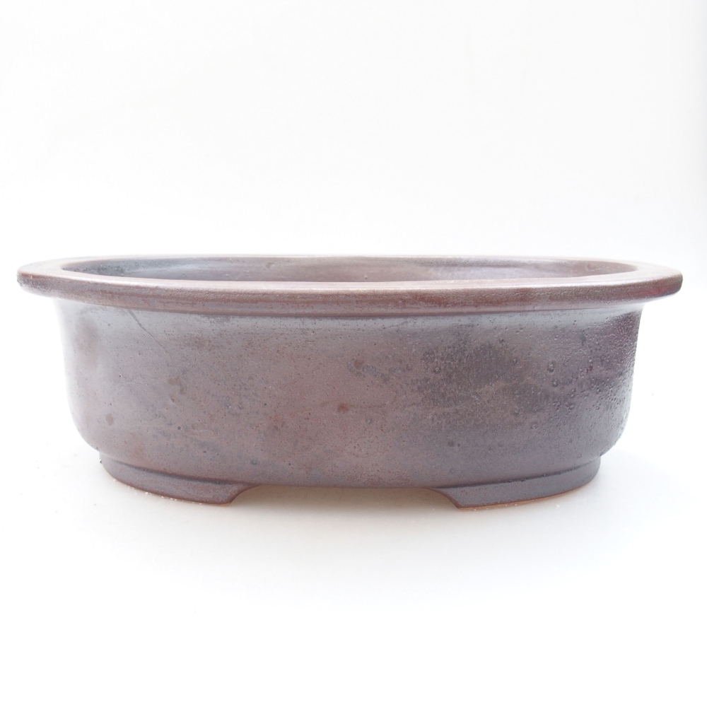 Keramik-Bonsaischale 26 x 22 x 8 cm, Farbe braun