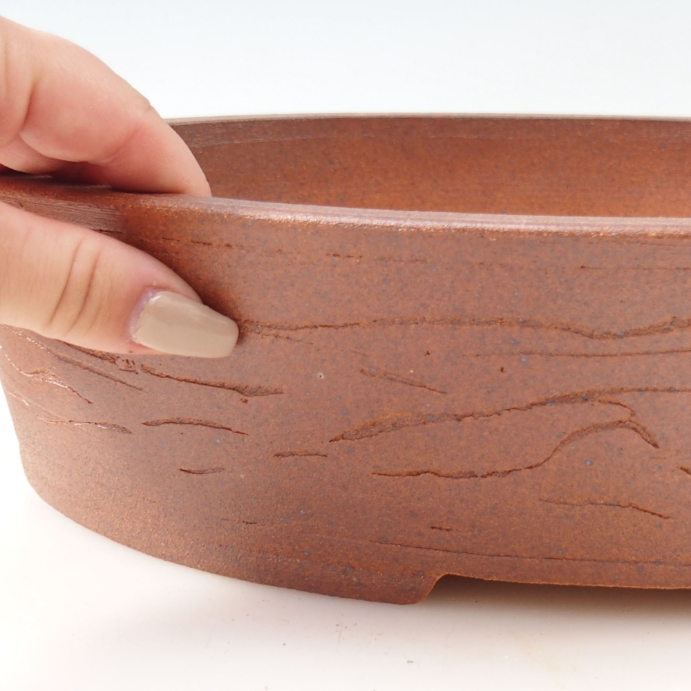 Bonsaischale 34 x 26 x 8 cm , Farbe braun