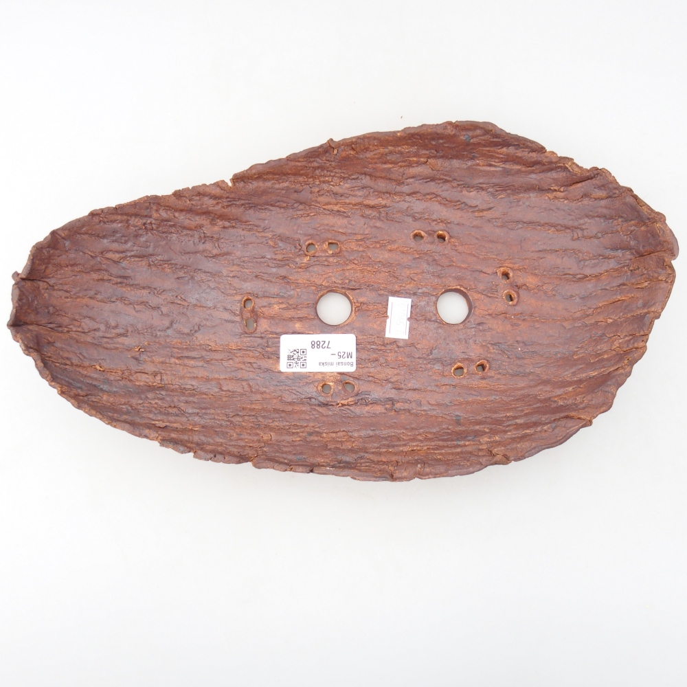 Keramikschale 32,5 x 18 x 5,5 cm , Farbe braun