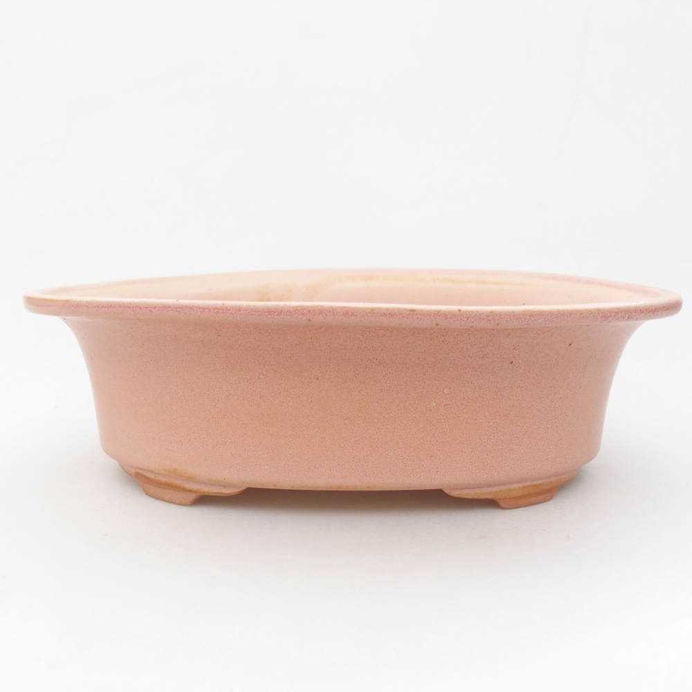 Keramik-Bonsaischale 23 x 18 x 6,5 cm, Farbe rosa
