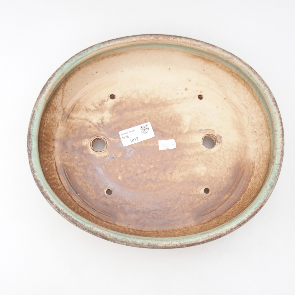 Bonsaischale aus Keramik 28 x 24,5 x 6 cm, grün