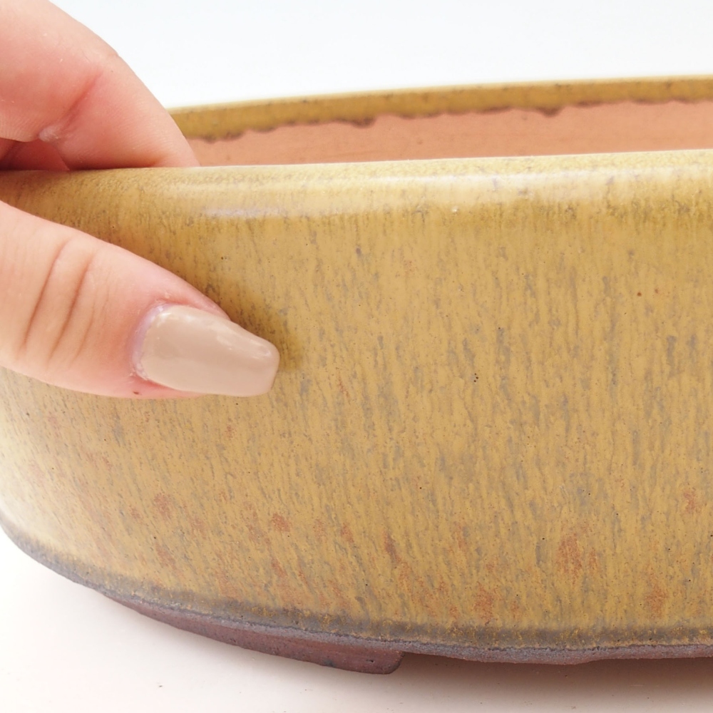 Bonsaischale 33 x 25 x 8,5 cm , Farbe gelb