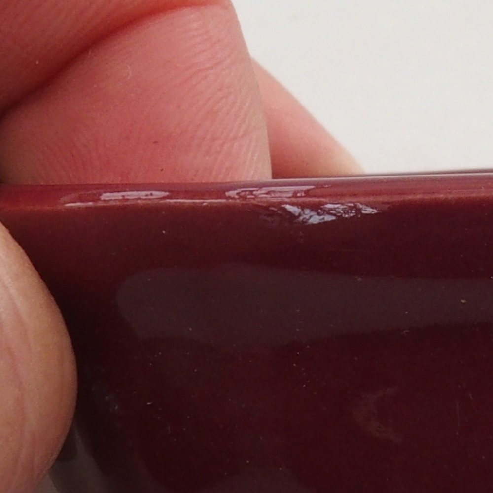 Mini-Bonsaischale 6 x 6 x 2,5 cm, Farbe Burgunder