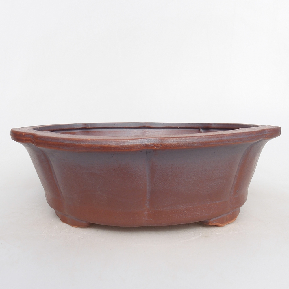 Keramik-Bonsaischale 26 x 26 x 8 cm, metallische Farbe