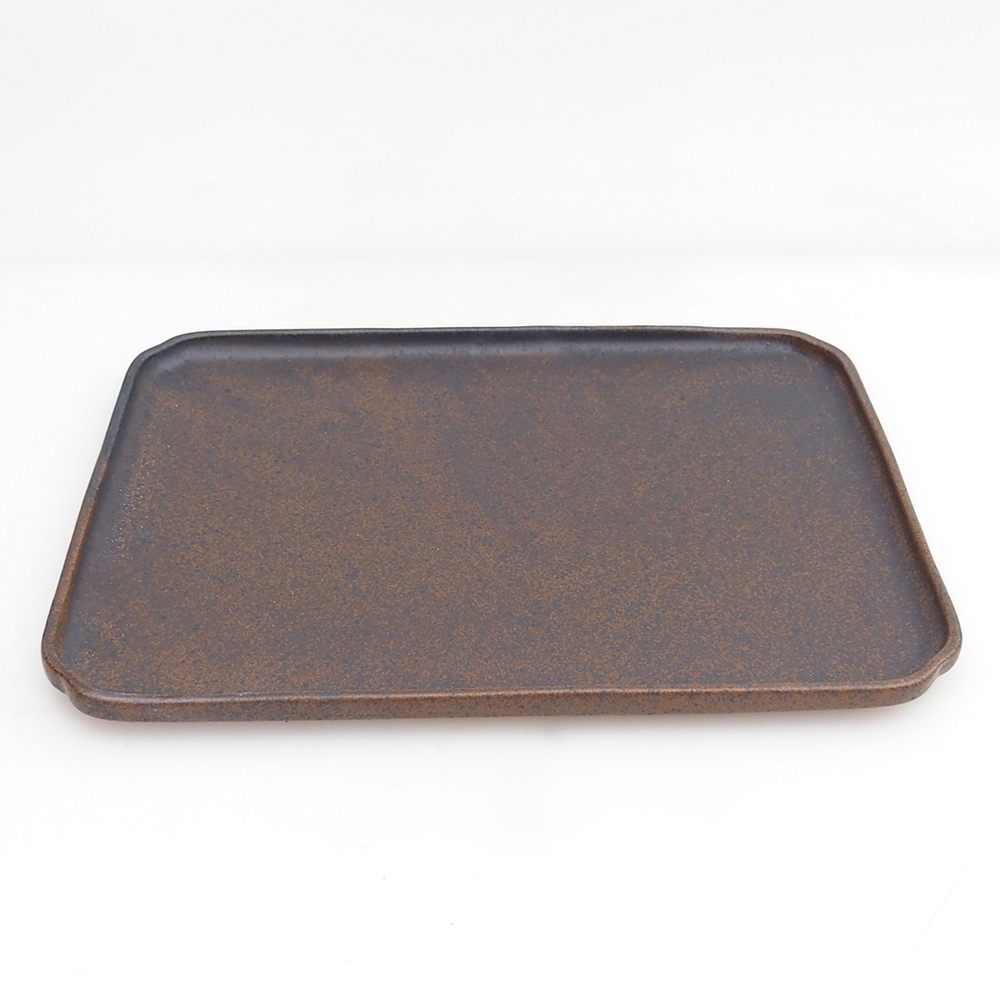 Keramikschale H20 - 26,5 x 20 x 1,5 cm - braun