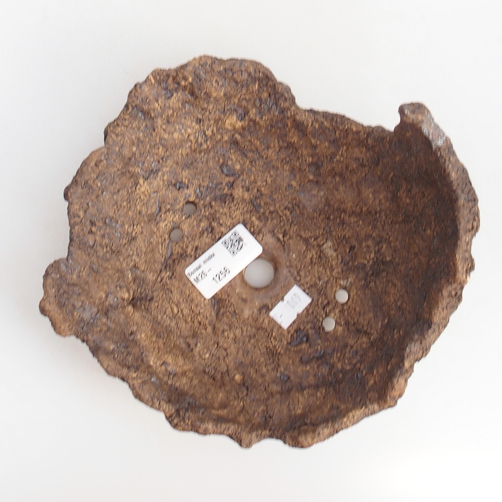 Keramikschale 19 x 15 x 14 cm , Farbe braun