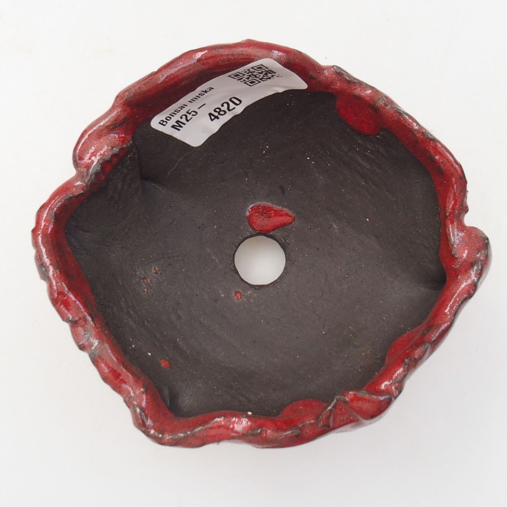 Keramikschale 9,5 x 8,5 x 6 cm, Farbe rot