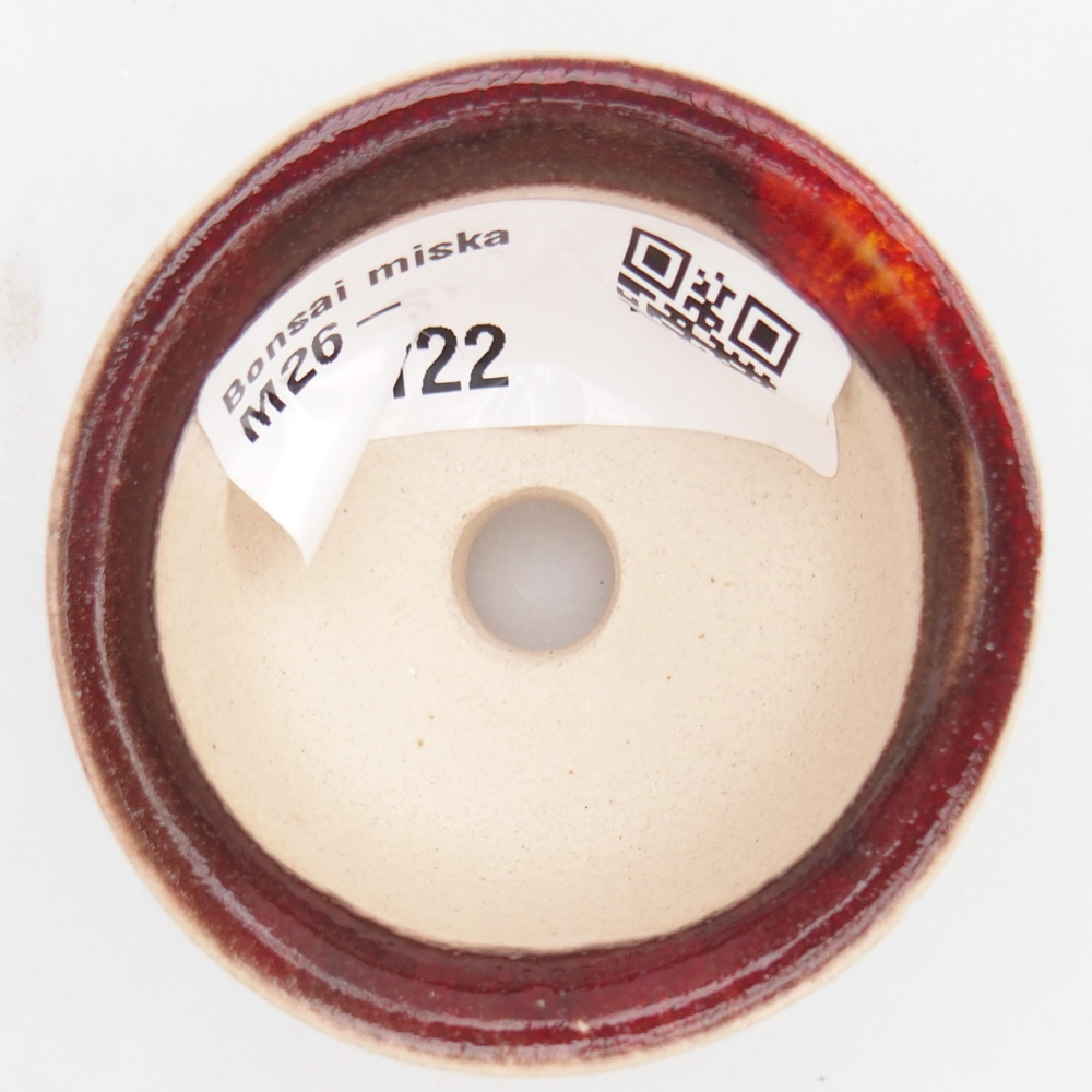 Mini-Bonsaischale 5 x 5 x 3 cm, Farbe rot