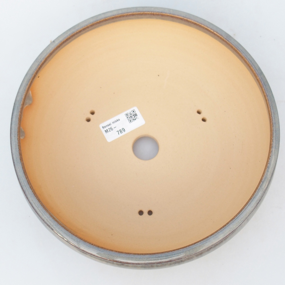 Bonsaischale aus Keramik 22 x 22 x 7,5 cm, grau