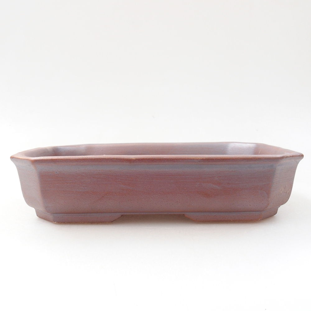 Keramik-Bonsaischale 19 x 13,5 x 4 cm, Farbe braun