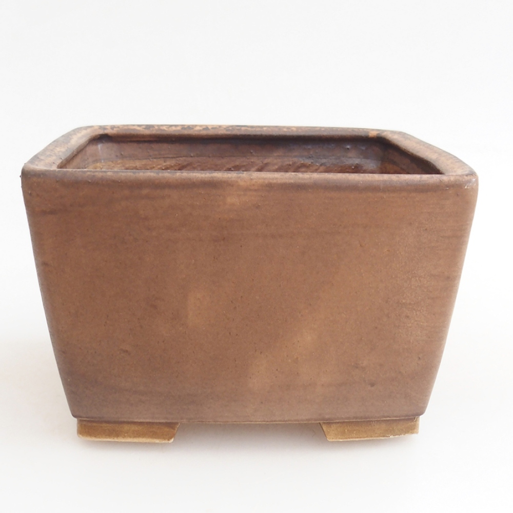 Bonsaischale aus Keramik 15 x 15 x 9,5 cm, braun