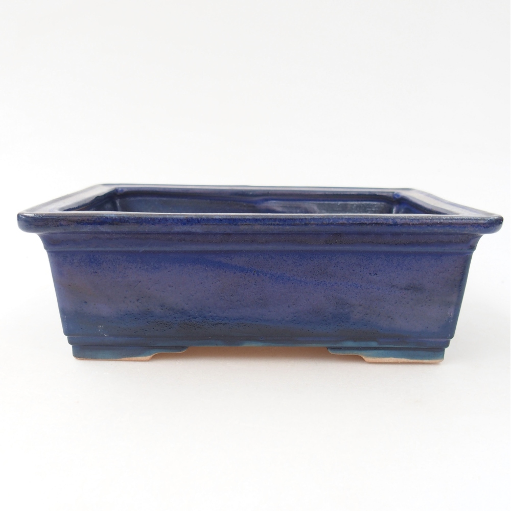 Keramik-Bonsaischale 16 x 12 x 4,5 cm, Farbe blau
