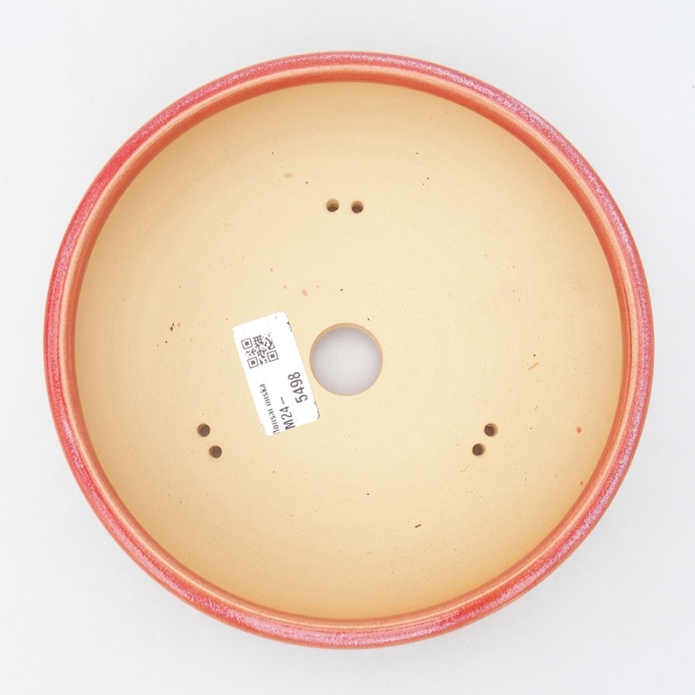 Keramik-Bonsaischale 18,5 x 18,5 x 6 cm, Farbe Rot