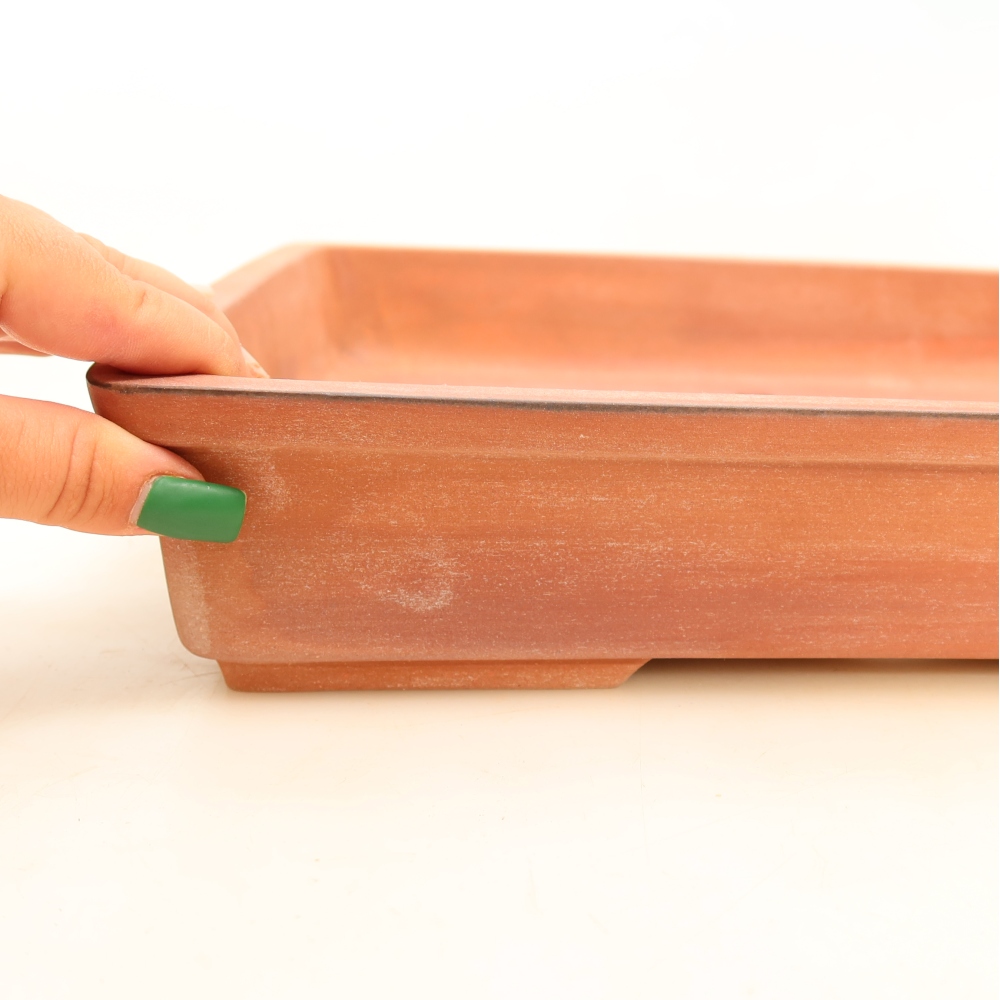 Keramikschale  45 x 29 x 6,5 cm, Farbe: Ziegelrot – NUR PERSÖNLICHE ABHOLUNG oder Palettenversand