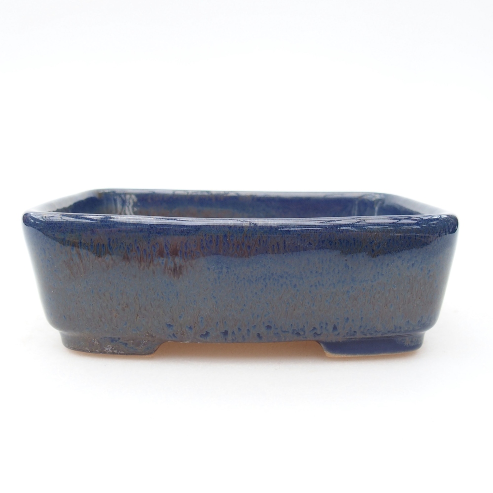 Keramik-Bonsaischale  12,5 x 10 x 4 cm, Farbe blau