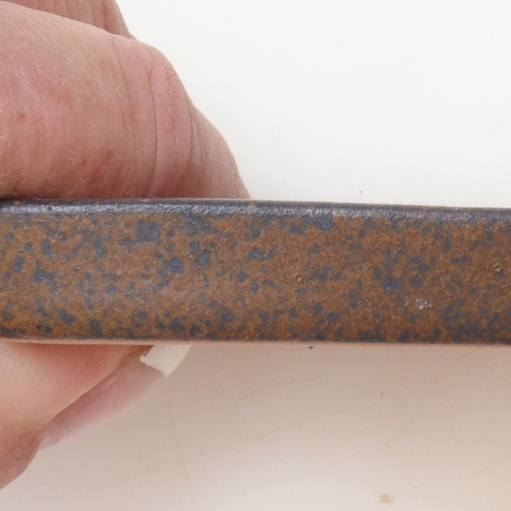 Bonsai-Schale quadratisch S – 8 x 8 x 1 cm – braun
