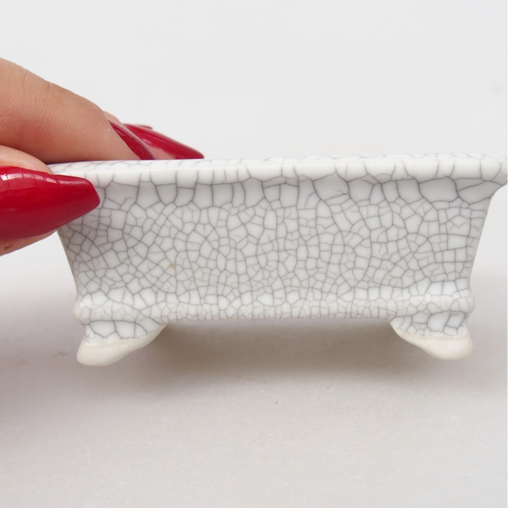 Mini-Bonsaischale 8 x 6,5 x 3,5 cm, Raku-Farbe