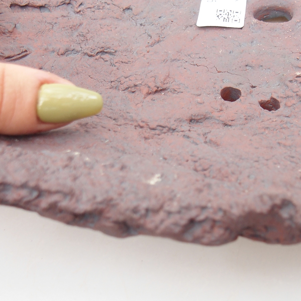 Keramikschale 33 x 25 x 7 cm, braun Farbe