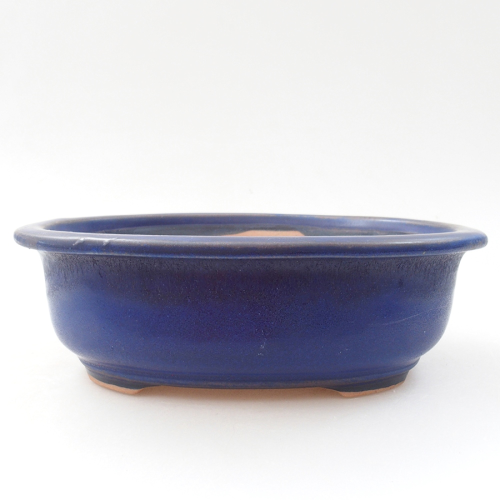 Keramik-Bonsaischale 18 x 14,5 x 6 cm, Farbe blau