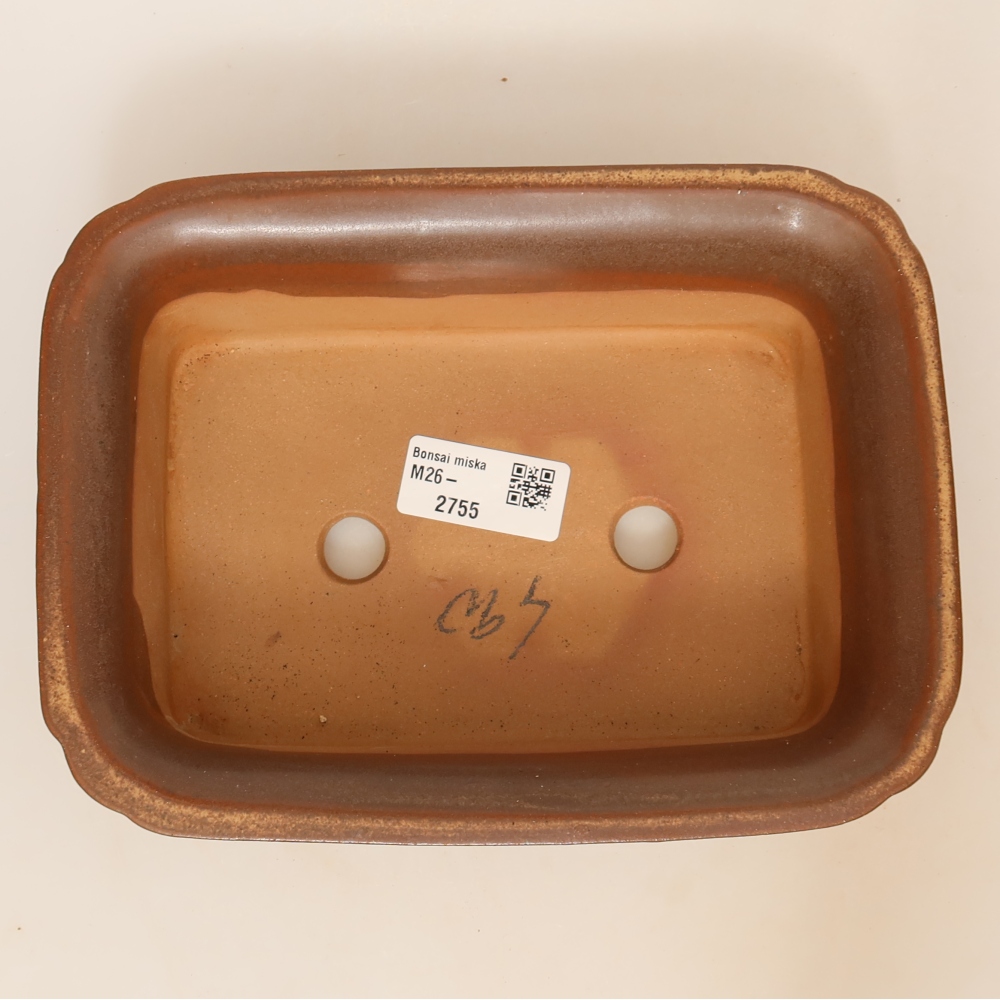 Keramikschale  20 x 15,5 x 5,5 cm, Farbe: braun