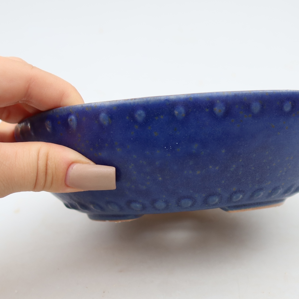 Keramik-Bonsai-Schale 17 x 17 x 5 cm, Farbe: Blau