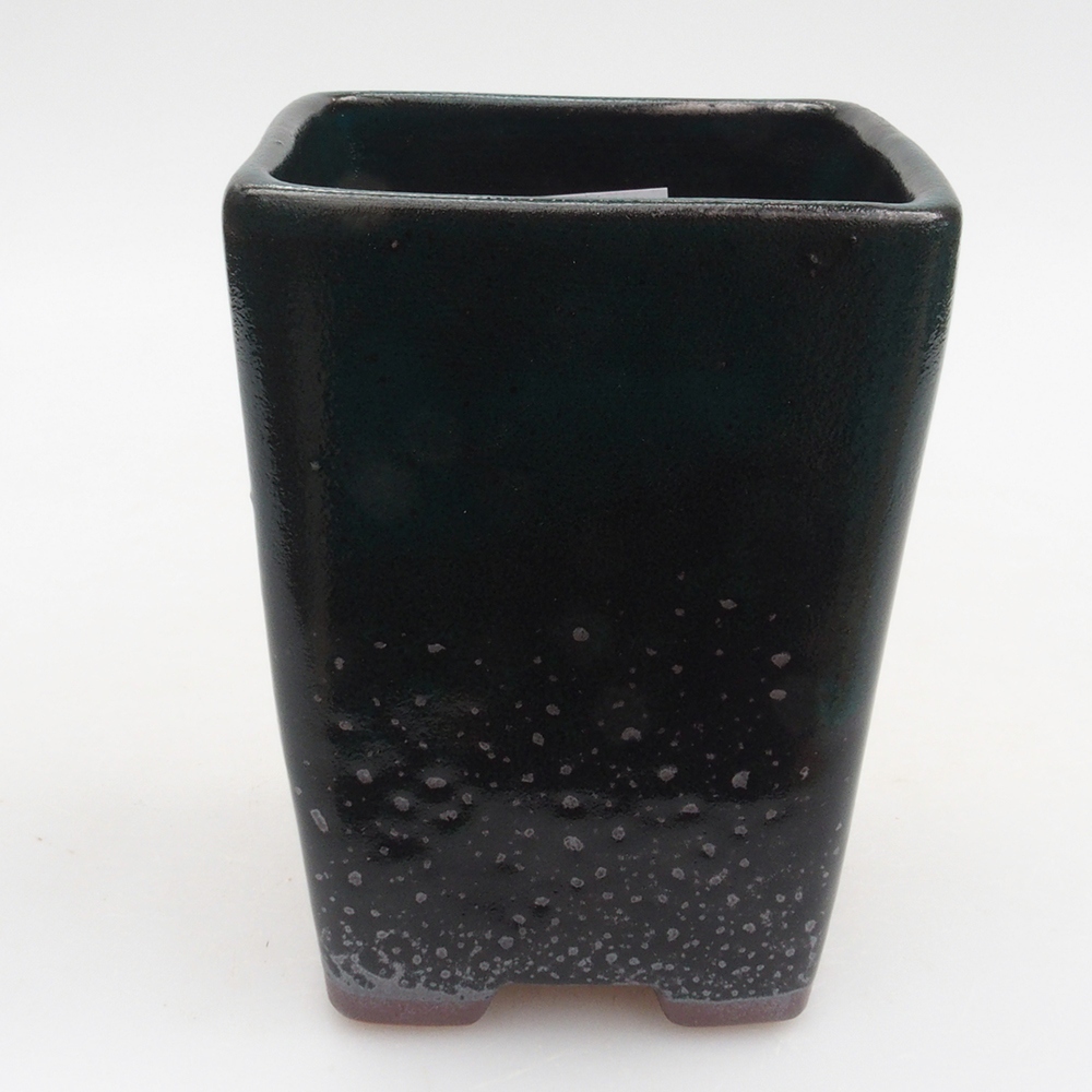 Keramik-Bonsaischale 8 x 8 x 10 cm, Farbe Grün