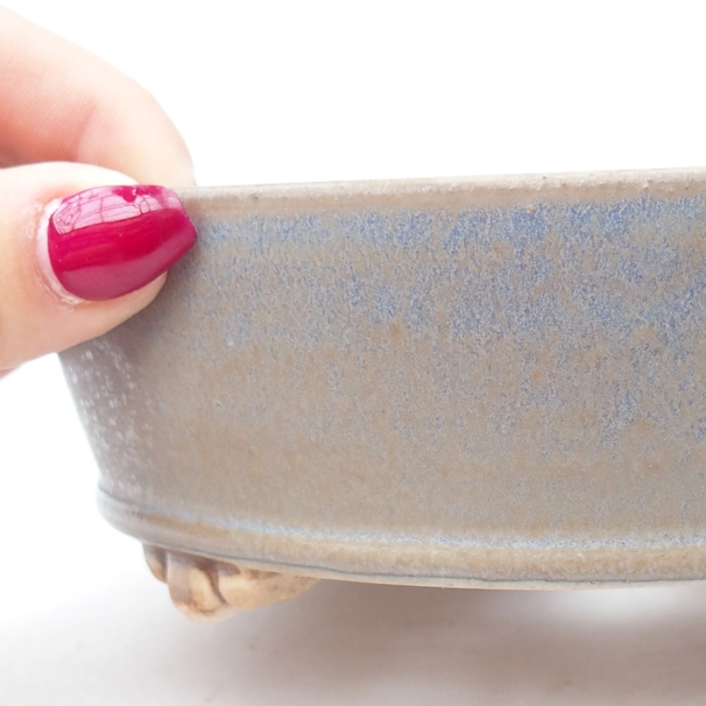 Bonsaischale aus Keramik 15 x 15 x 5 cm, Farbe blau