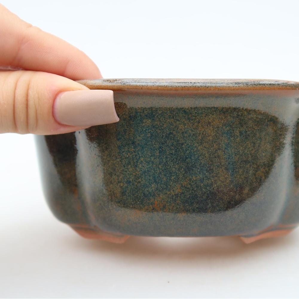 Keramik-Bonsai-Schale 13,5 x 11 x 6 cm, Farbe: braun