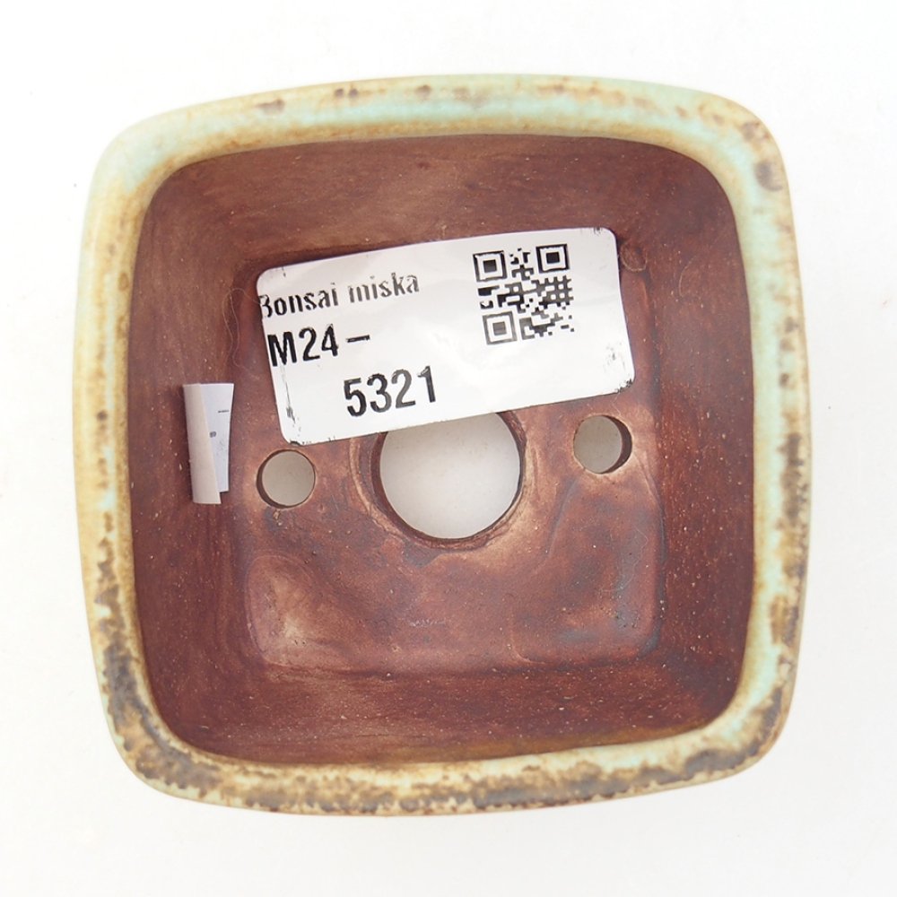 Bonsaischale aus Keramik 6 x 6 x 4,5 cm, Grün Farbe