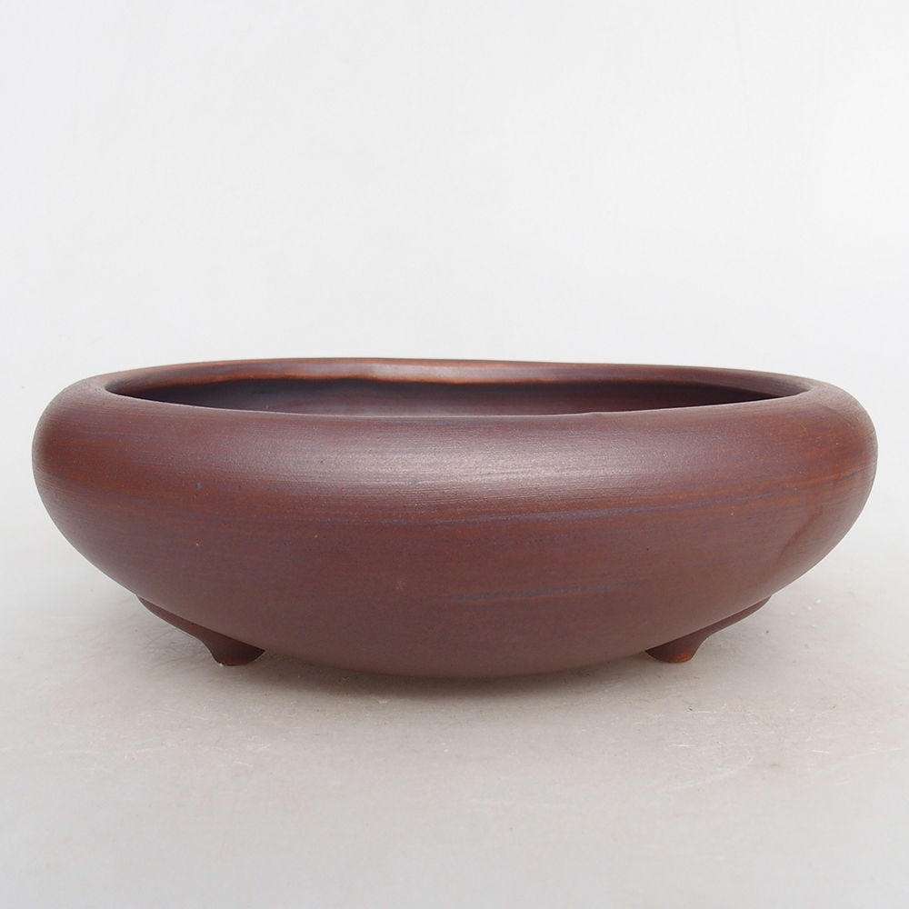 Keramik-Bonsaischale 21 x 21 x 7,5 cm, metallische Farbe