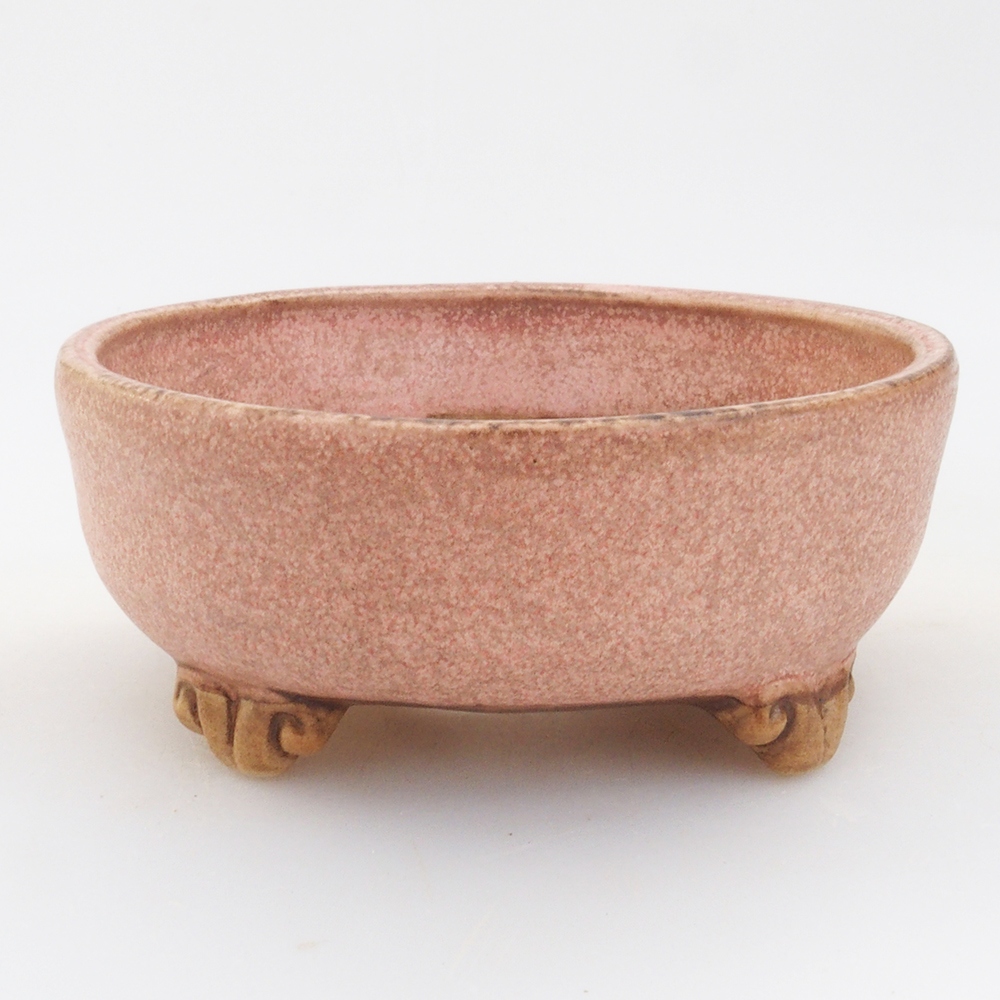 Bonsaischale aus Keramik 10,5 x 10,5 x 4,5 cm, Farbe rosa