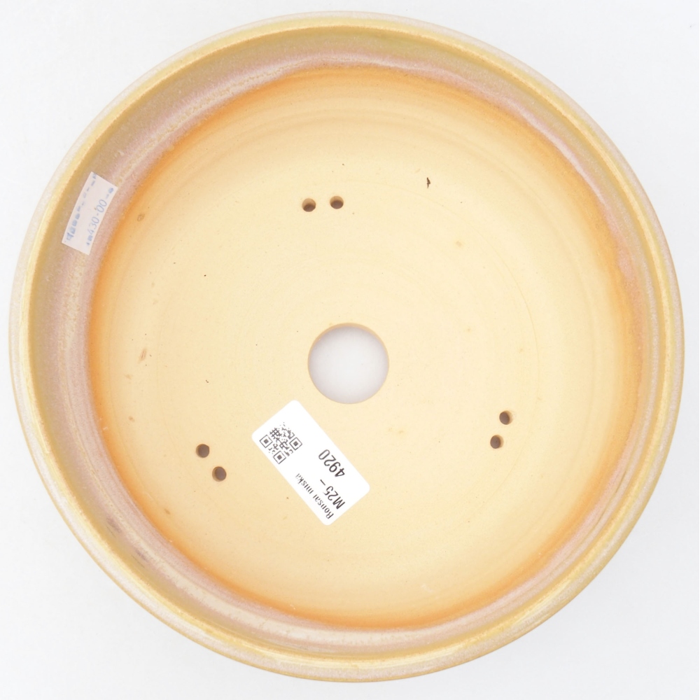 Keramik-Bonsaischale 19,5 x 19,5 x 7 cm, Farbe Beige
