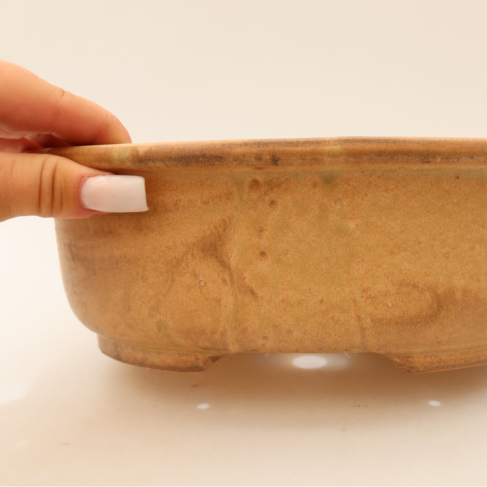 Keramik-Bonsai-Schale 23 x 19 x 8 cm, Farbe: Beige