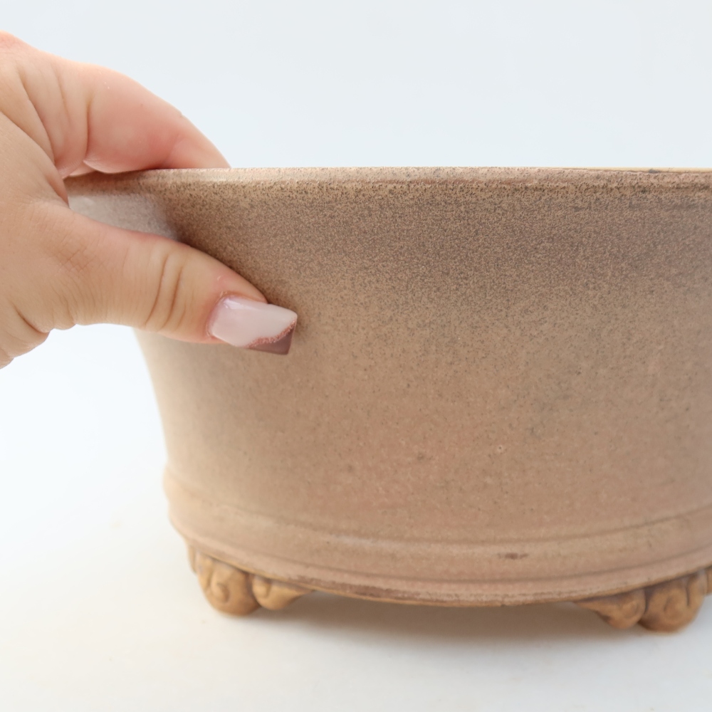 Keramik-Bonsai-Schale 24,5 x 24,5 x 11,5 cm, Farbe: Rosa