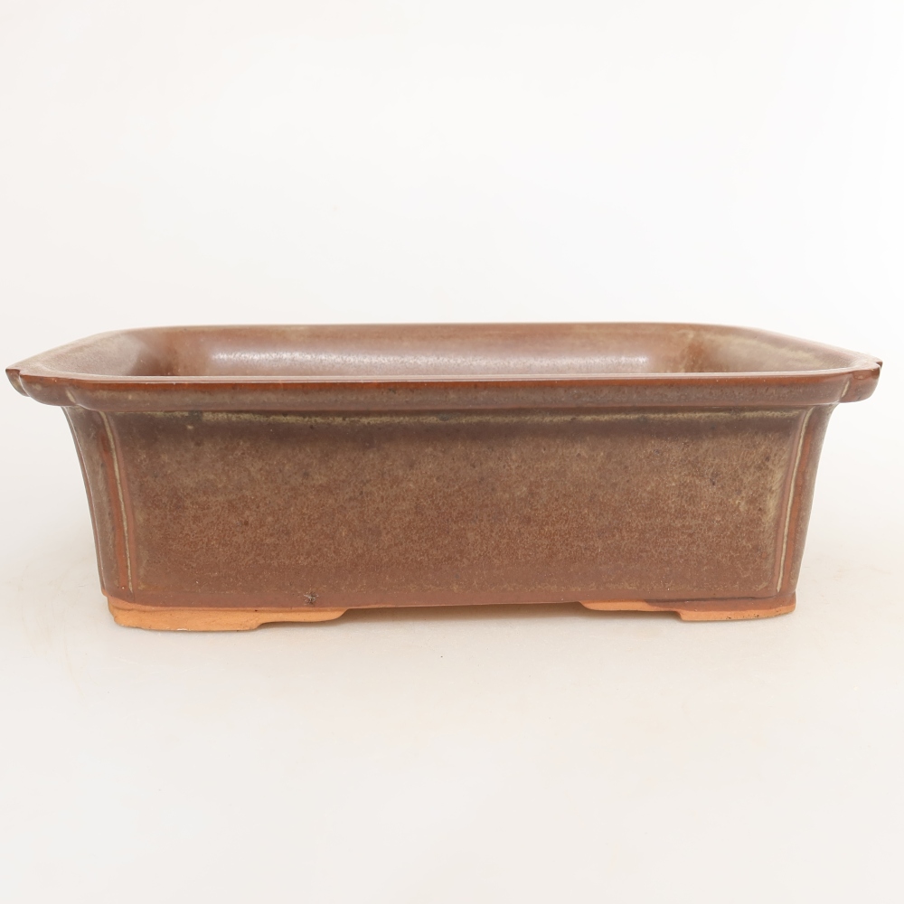 Keramikschale  20 x 15,5 x 5,5 cm, Farbe: braun