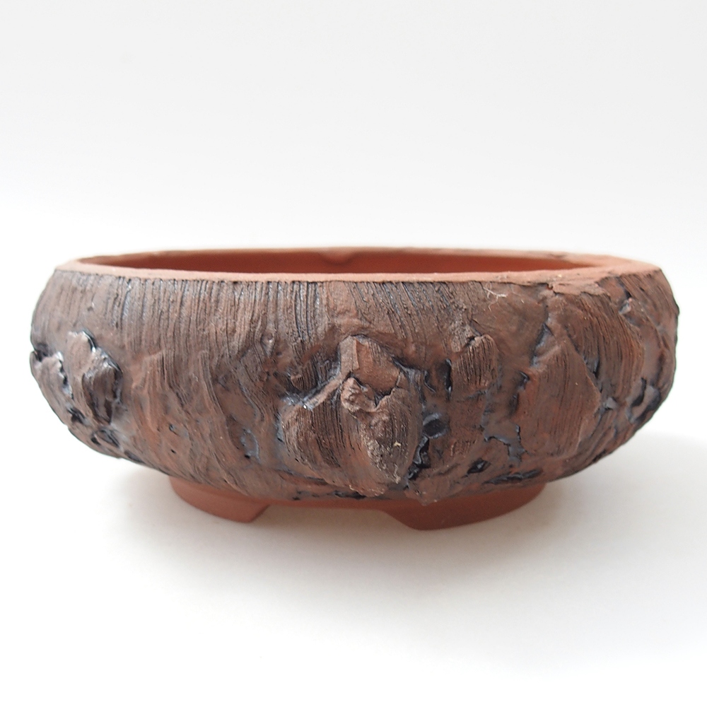 Bonsaischale aus Keramik 15 x 15 x 6 cm, braun