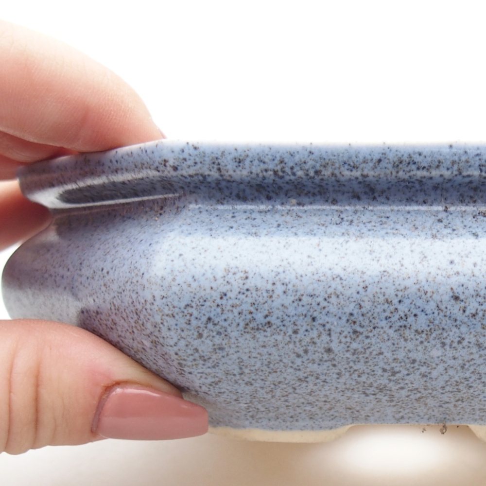 Bonsaischale aus Keramik 13,5 x 13,5 x 4,5 cm, Farbe blau