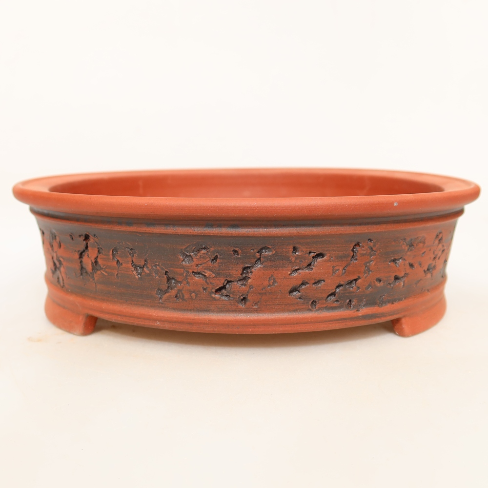 Keramikschale  23 x 23 x 6,5 cm, Farbe: Ziegelrot