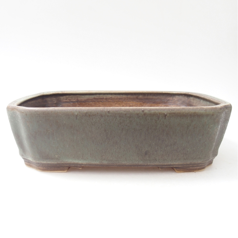 Bonsaischale aus Keramik 21,5 x 18 x 6 cm, Farbe gewässert