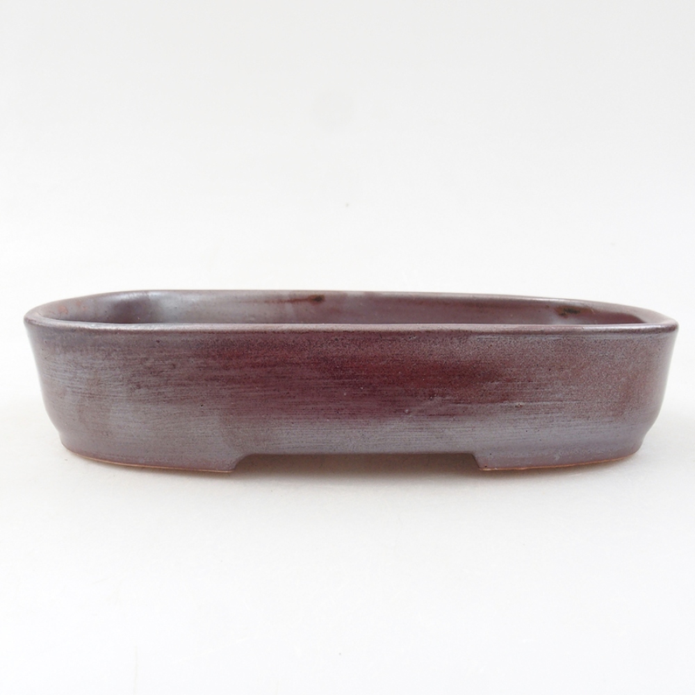Keramik-Bonsaischale 16 x 11 x 3,5 cm, Farbe braun
