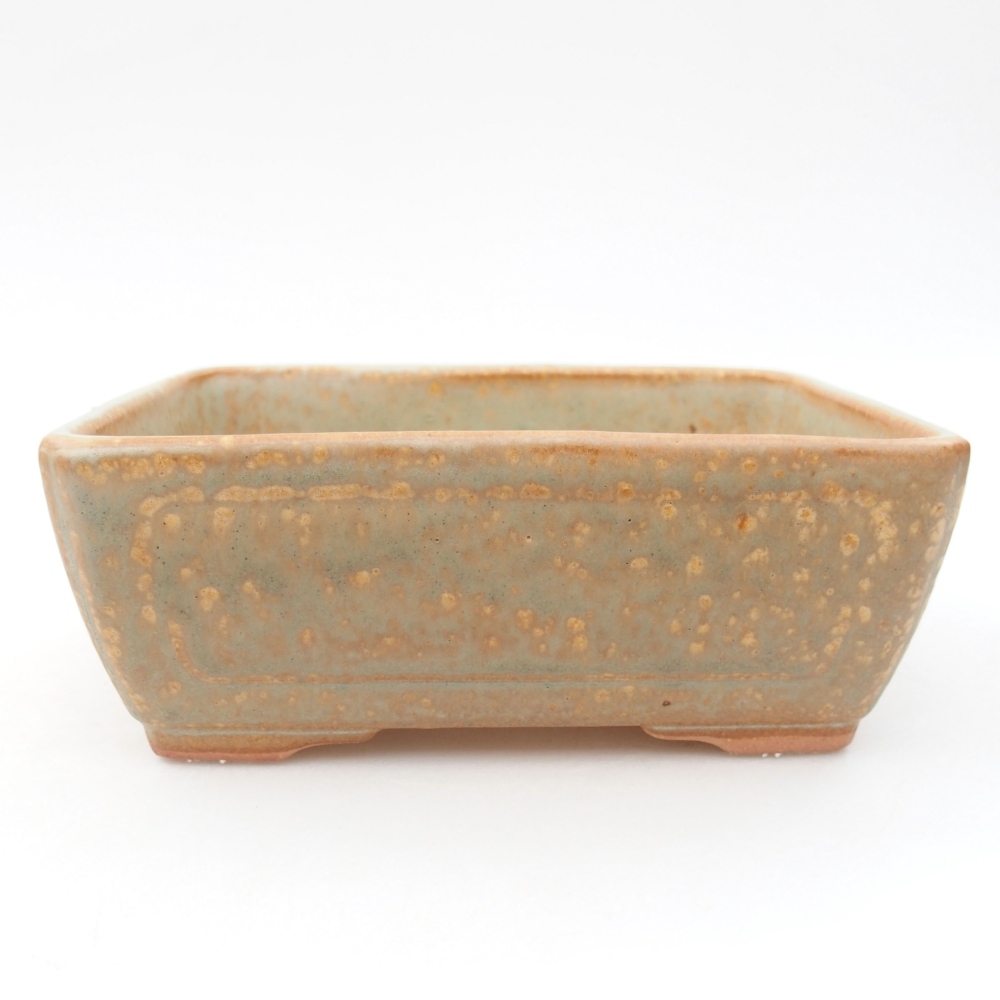 Keramik-Bonsaischale 16 x 12 x 6 cm, Farbe Grün