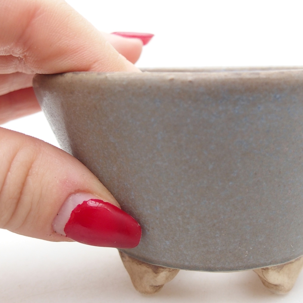 Bonsaischale aus Keramik 8,5 x 8,5 x 5 cm, Farbe blau