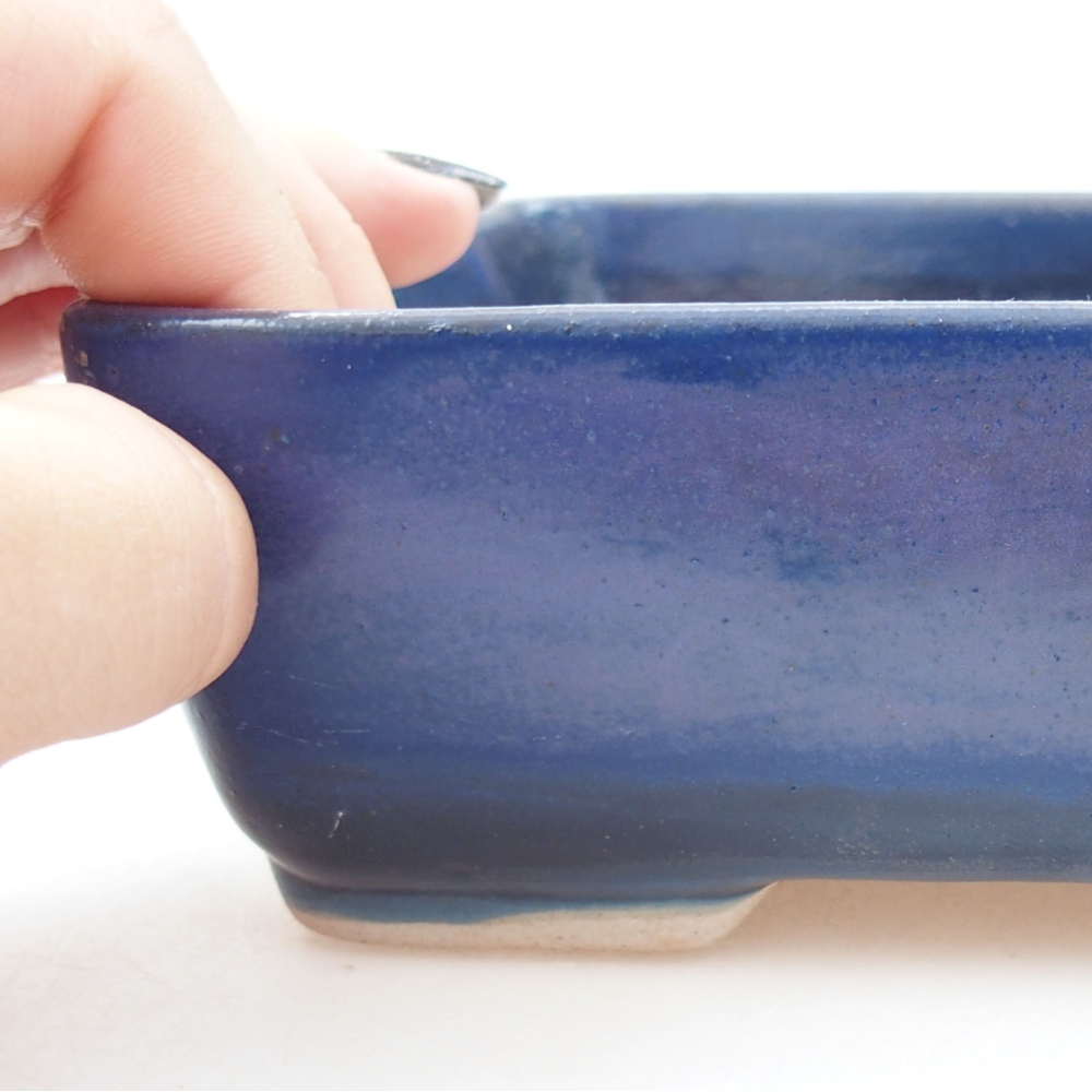 Keramik-Bonsaischale 18 x 13 x 5 cm, Farbe blau