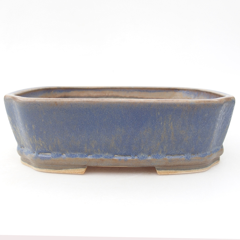 Keramik-Bonsaischale 17 x 14,5 x 5 cm, Farbe blau