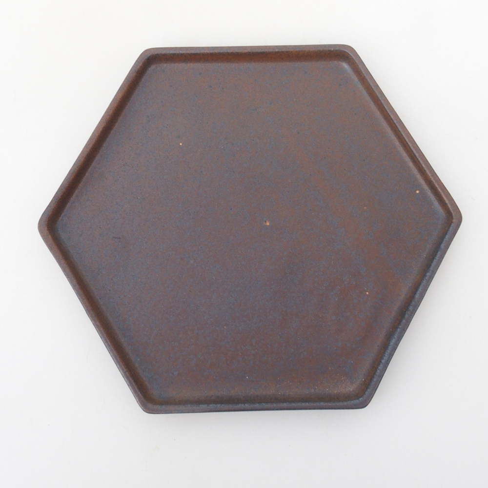 Bonsai-Schale + Unterschale H53 – 19 x 21,5 x 7 cm. – braun
