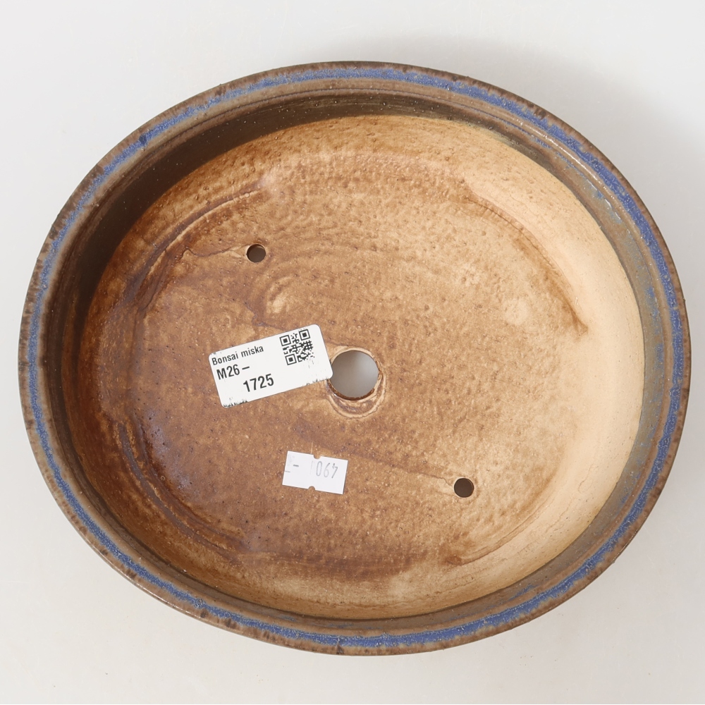 Bonsaischale aus Keramik 21 x 19 x 5 cm, Farbe blau