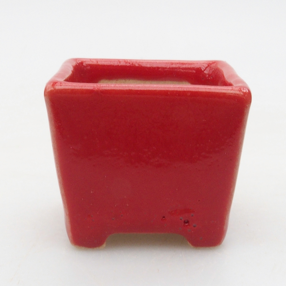 Mini-Bonsaischale  3,5 x 3,5 x 3 cm, Farbe rot