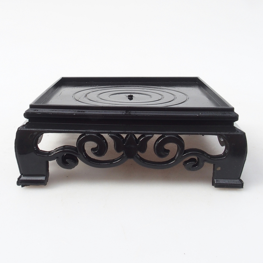 Bonsaitisch Kunststoff Quadratischer 11 x 11 x 3,5  cm, Farbe schwarz
